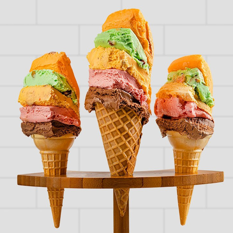 Order Now Ice Cream Scoop and Stack