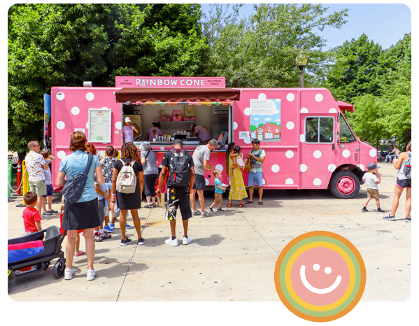 Rainbow Cone Ice Cream Truck