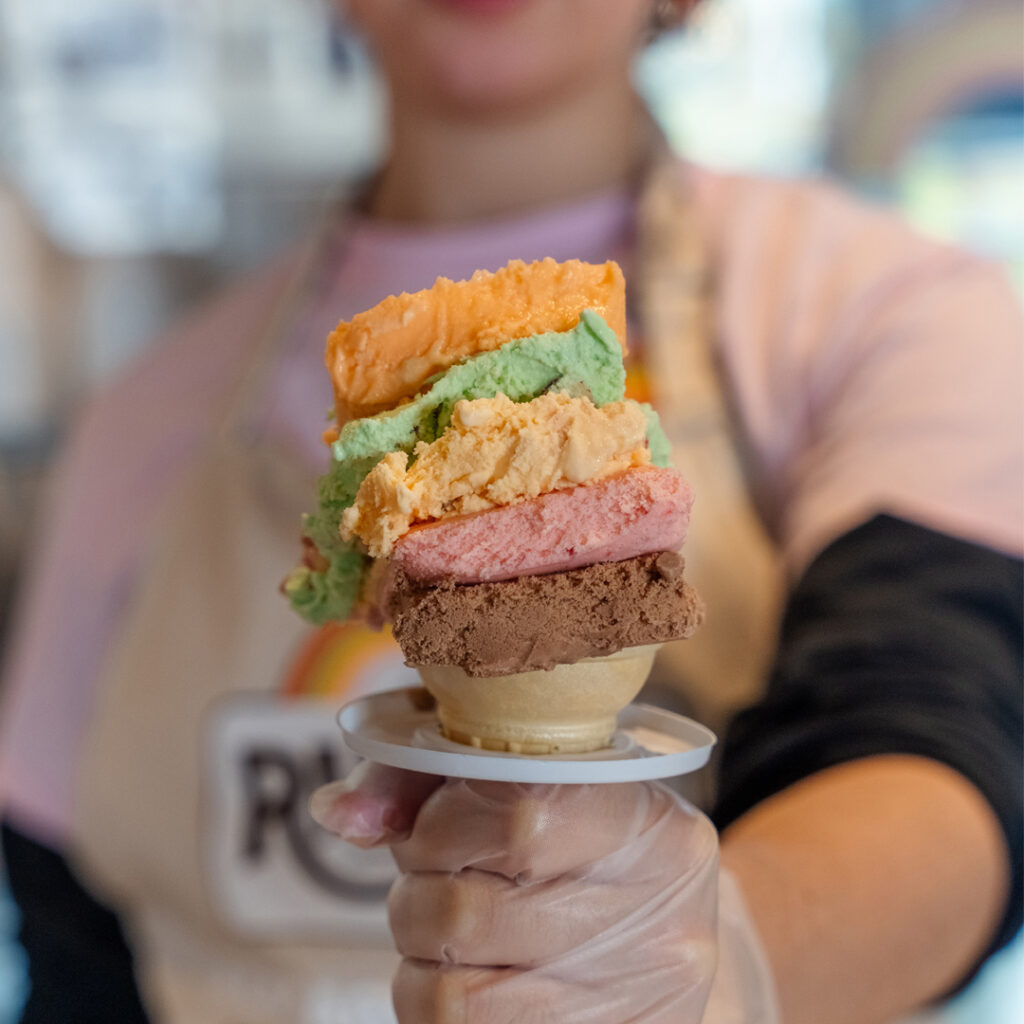 Contact The Original Rainbow Cone Ice Cream Near Me   Rainbow Cone Served 1 1024x1024 